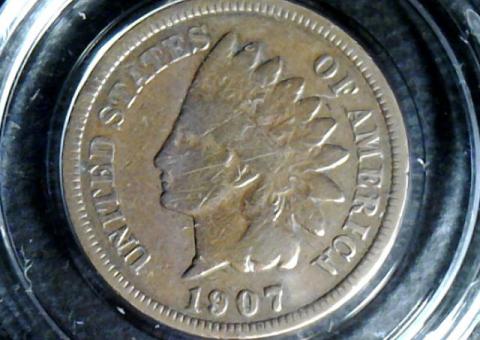 1907 P Indian Head Cent