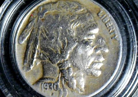 1930 P Indian Head Nickle