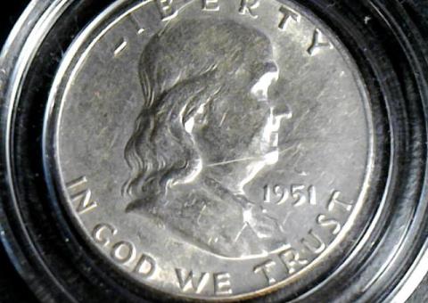 1951 P Franklin Half Dollar